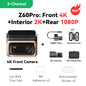 DDPAI Z60 Pro 4K Dash Cam Auto Dashcam Front GPS Car Camera for Dual SONY Sensor WiFi ADAS Night Vision DVR Video Recorder