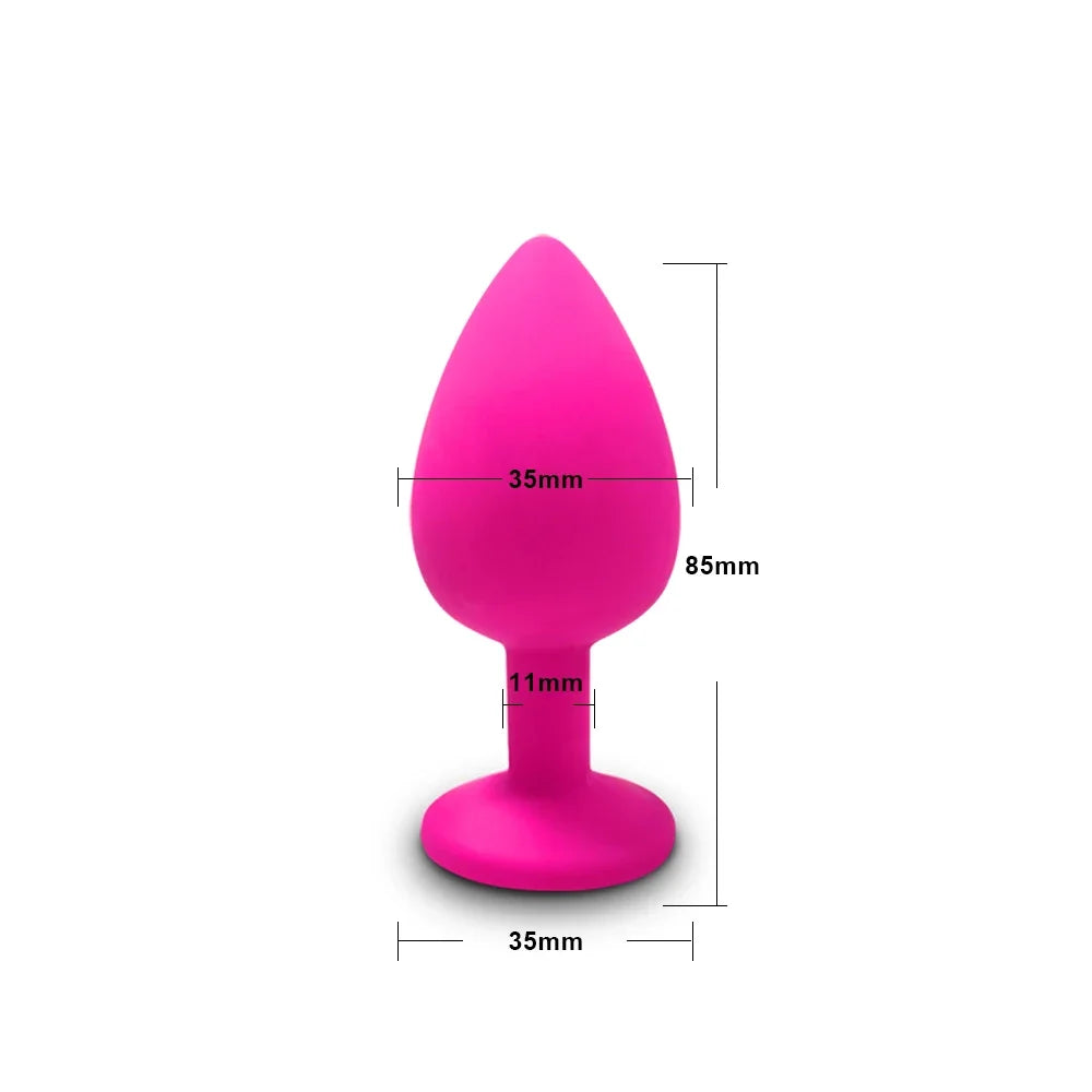 S/M/L Soft Silicone Anal Plug Mini Erotic Butt Plug Sex Toy for Anal Toy Beginner Men Women Gay Couples Prostate Stimulator