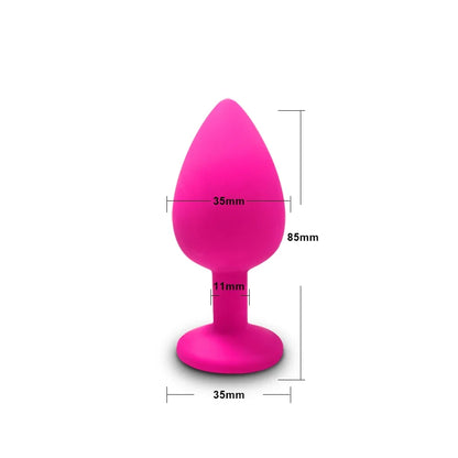S/M/L Soft Silicone Anal Plug Mini Erotic Butt Plug Sex Toy for Anal Toy Beginner Men Women Gay Couples Prostate Stimulator