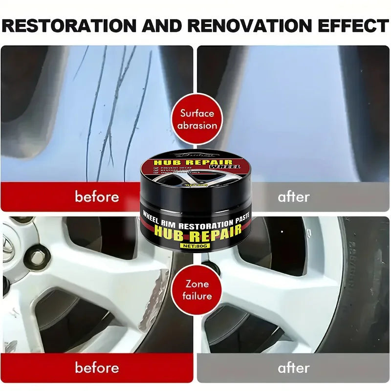 White Silver Aluminum Alloy Car Wheel Rim Scratch Refurbishment Paste for Electroplating Chrome Repair