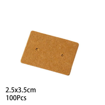 50/100Pcs 5x4cm Earring Cards Cardboard Labels DIY Jewelry Display Stand Holder Small Businesses Selling Packaging Supplies