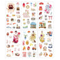 6pcs Leaf Flower Stickers Japanese Accessories for Kids Dessert Diary Decorating Pretty Stationery Feather Decoration Supplies