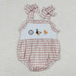 Wholesale Baby Girl Newborn Birthday Balloons Romper Bubble Embroidery Pink Plaid Bows Jumpsuit Kids Toddler Summer Clothes