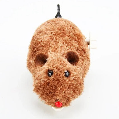 Wireless Winding Mechanism Mouse Toy for Cats and Dogs, Pet Trick Playing Toy, Plush Rat, Mechanical Motion Rats