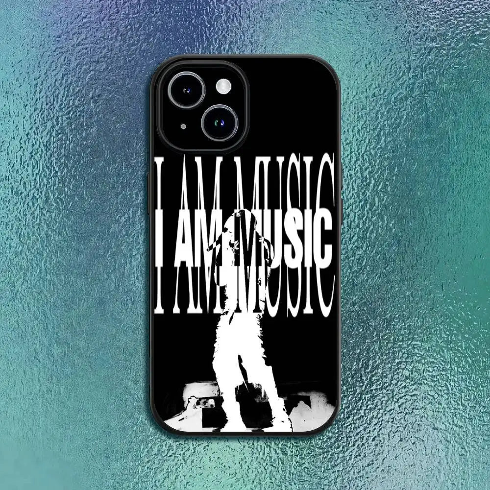 I AM MUSIC Playboi C-Carti Phone Case For IPhone 11 12 13 14 15 16Pro Max Plus Classic Black Soft Shell