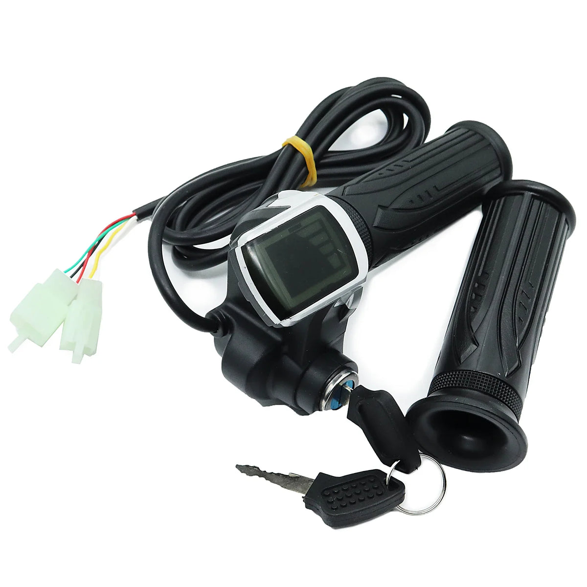 24V/36V/48V Electric Bike Twist Grip Throttle with LCD Battery Display Electric Bicycle Throttle Grip with Power Indicator