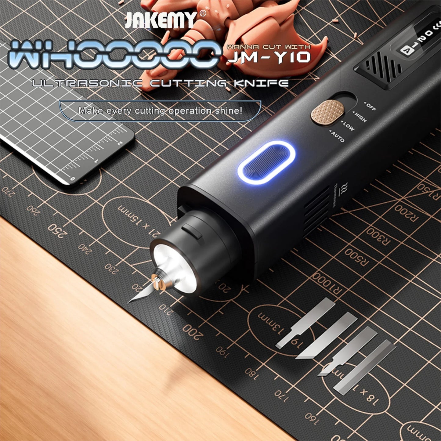 JAKEMY Ultrasonic Cutting Knife Ideal for DIY 3D Printing Cutting High-Speed Carving & Polishing