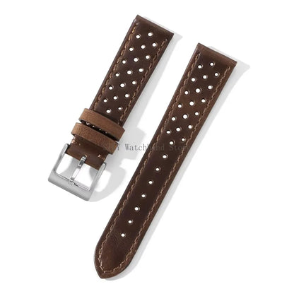 Breathable Leather Strap Men Women Universal Cowhide Watchband Business Wristbelt Band Sport Bracelet Accessories 18mm 20mm 22mm