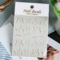 1pcs Gold Glitter French Design Nail Stickers White Silver Curve Lines Stripe Wave Nail Decals Slider Reflective Manicure Wraps
