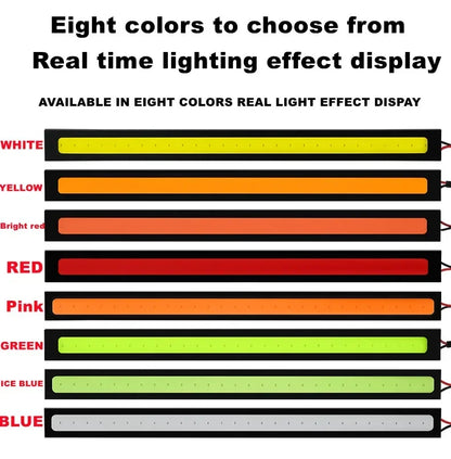 LED COB daytime running lights 17cm waterproof car lighting car interior design 12V 6500K high brightness strip lights