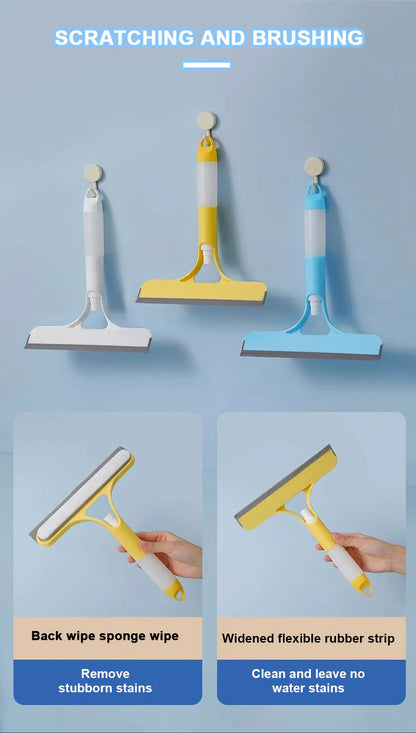 SEAMETAL 3 IN 1 Car Scraper Window Cleaning Wiper Muitifunctional Glass Brush Silicone Squeegee for Car Household Cleaning Tools