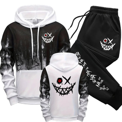 2025 Urban Fashion Hoodies Sportswear Men's Set Hooded Sweatshirts Sweatpants Autumn Winter Male Daily Casual Sports Jogger Suit