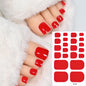 22Tips Solid Color Self-adhesive Gel Stickers for Toe Nails Waterproof Long-lasting Toenail Stickers Toe Full Cover Toenail Wrap