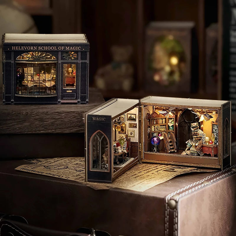 Mini Doll House DIY Small House 3D Puzzle Assembly Building Model Toys Home Bedroom Decoration With Furniture LED Lights Gifts