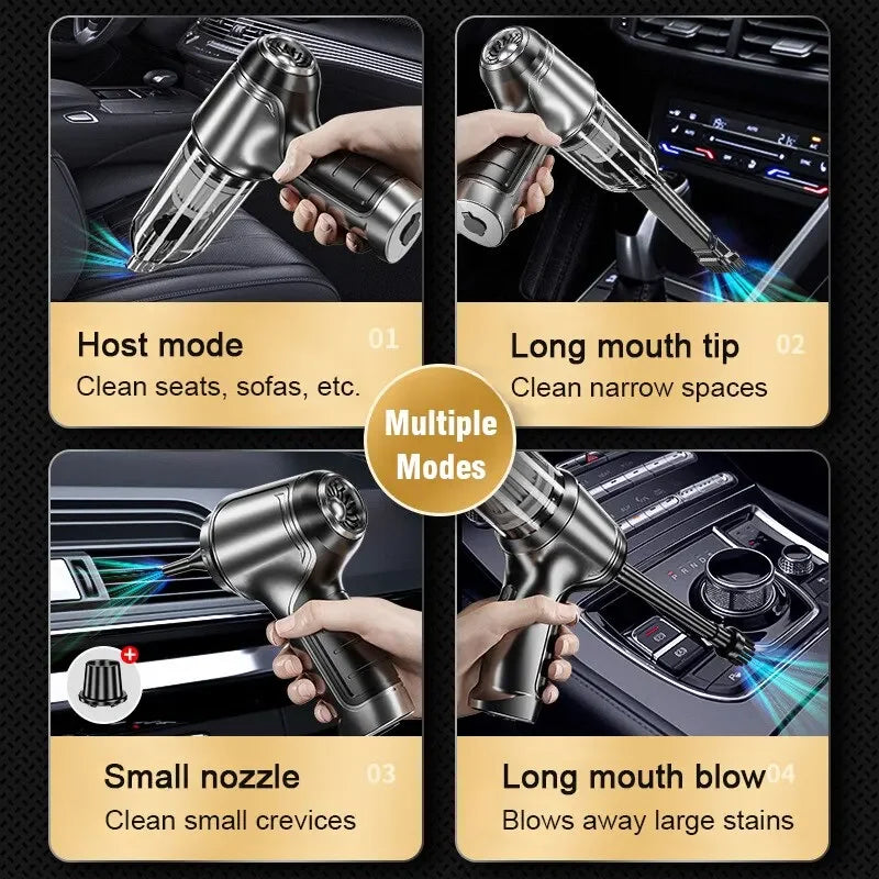 EAFC 12000PA Car Wireless Vacuum Cleaner Strong Suction Handheld Wet Dry Auto Vacuum Home & Car Dual Use Mini Home Appliance