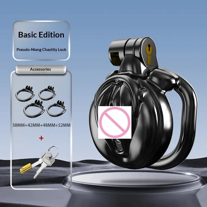 New Fashion SM Male Crossdressing Chastity Lock Pink Chastity Lock Adult Sex Toy Wholesale to Prevent Masturbation