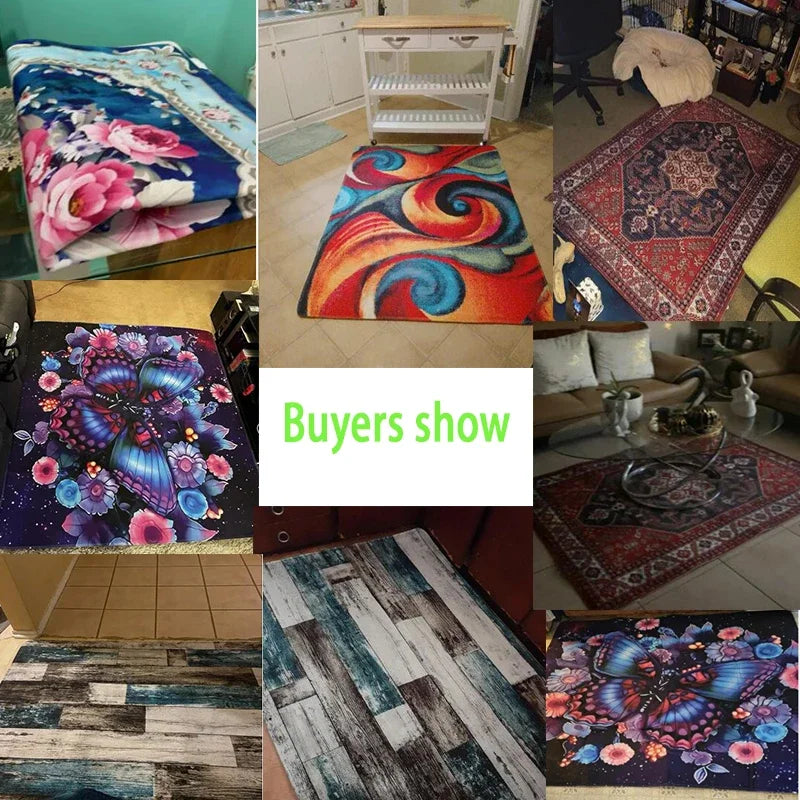 Construction Car Print Area Rug Washable Carpets for Kids Bedroom Living Room Kitchen Entrance Mat Non Slip Flannel Mats