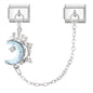 Tassel Chain Butterfly Flowers Star Moon Heart Zircon Italian Charm Links Fit 9mm Bracelet Stainless Steel DIY Jewelry Making