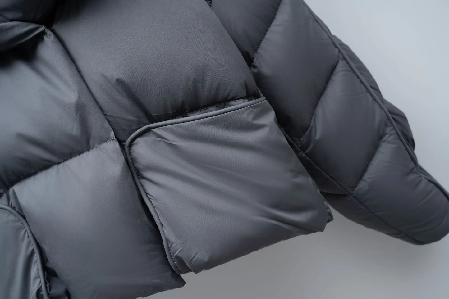 Overcoat New Fashion Women Down Jacket Winter White Duck Down High Quality Knitted Patchwork Lapel Women Down Jacket