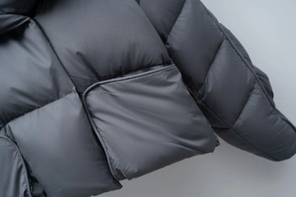 Overcoat New Fashion Women Down Jacket Winter White Duck Down High Quality Knitted Patchwork Lapel Women Down Jacket