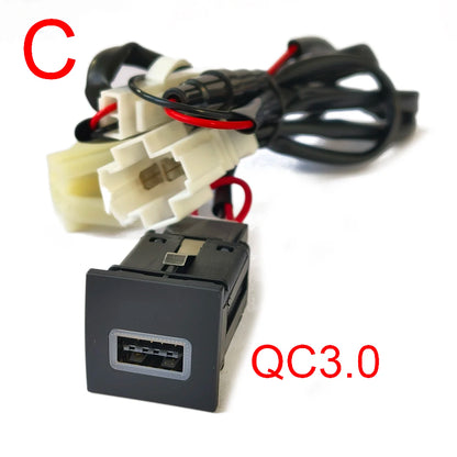 For VW Golf 6 MK6 Jetta 5 MK5 Scirocco 2006 - 2012 Car USB Charger PD Quick Charge QC3.0 Auto Phone Charging Adapter Button