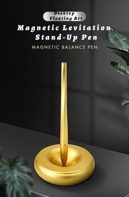 New Creative Aluminum Alloy Magnetic Levitation Self Supporting Signature Pen Business Office Swing Freely Not Fall Pen Gift Box