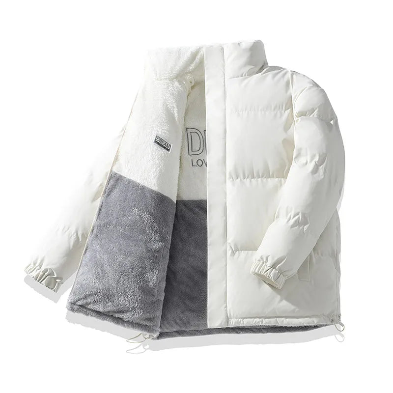 New Couple's Fashionable Versatile Windproof Neutral Cotton Jacket Outdoor Thick Warm Comfortable Breathable Double-sided Jacket