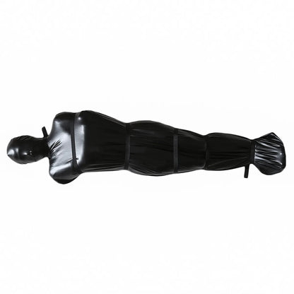Sex Slave Binding Straitjacket Erotic Costume BDSM Bondage Mermaid Mummy Restraint Bags Sleeping Bag Leather Bodysuit Arm Binder