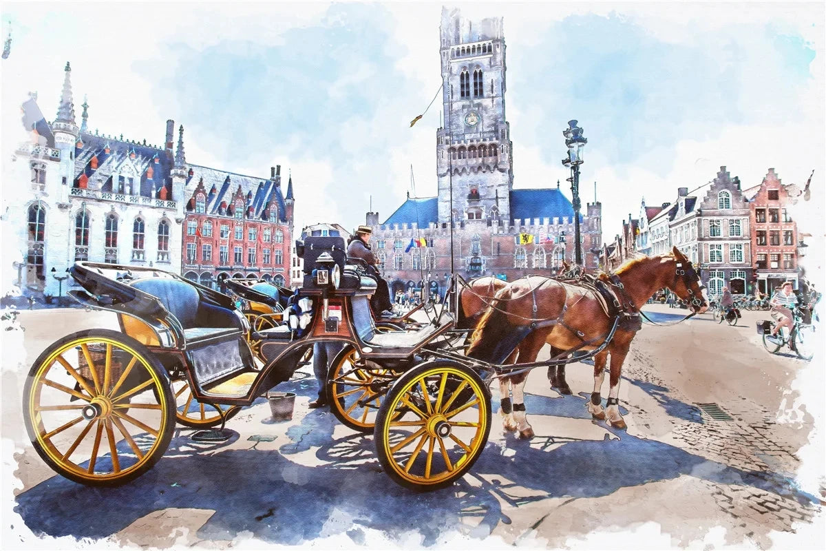46*28cm Jigsaw Puzzles 500 Pieces Paper Picture Landscape Oil Painting Art Puzzles Decompression Toys for Adults Family Games