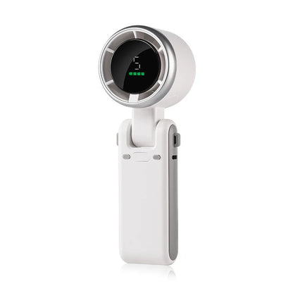 Portable Handheld Turbo Fan, 5 Gear Wind, USB-C Rechargeable Fan, Up to 10 Working Hours, 3 IN 1 Hand Fans with Air Turbo Tech