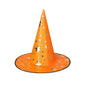 Halloween Hat Children Adult Masquerade Dress Up Magician Bronzing Wizard Pentagram Hat Halloween Party Witch Hat Favor