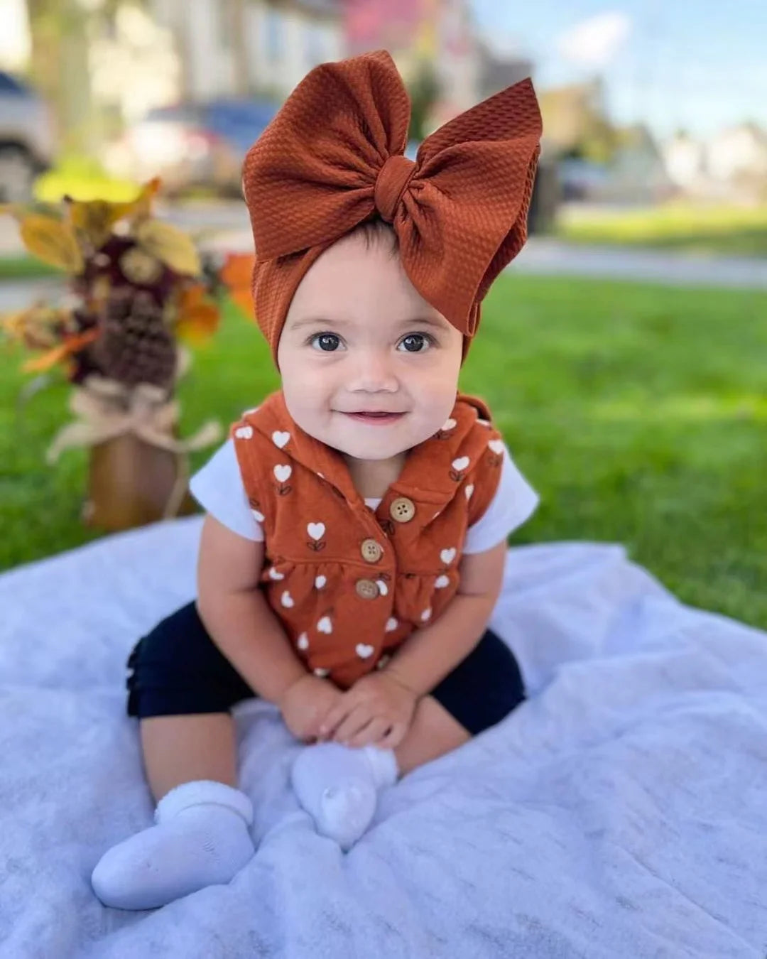 Solid Baby Headband Adjustable Big Bowknot Hair Band Oversize Turban Newborn Headwear For Baby Girls Fashion Hair Accessories