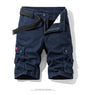 2025 New Summer men's fashionable multi pocket workwear shorts thin casual and fashionable denim multi pocket shorts