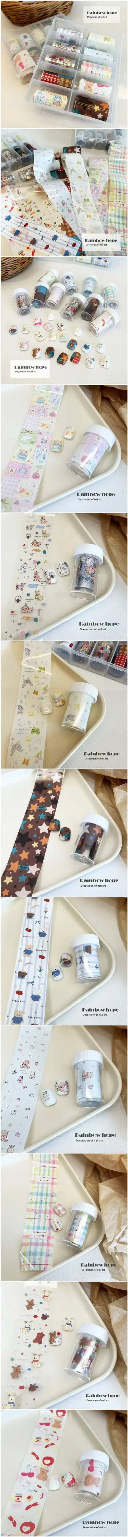 10Rolls Lacce Flower  Nail Foils Transfer Paper  Nail Art Stickers  Manicure Set Decal  Nails Decoration