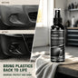 Plastic Restorer Interior Care Spray - Revive Black Shine on Plastic Rubber Vinyl Detailing Spray for Automotive Interior