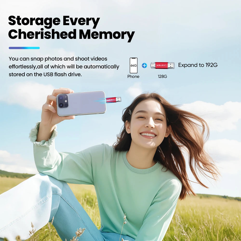 128GB High Speed TYPE C 2in1 USB Flash Drive 64GB Metal Pen Drive Smart Phone Car TV USB Stick 4GB 32GB Office Gift Memory Stick