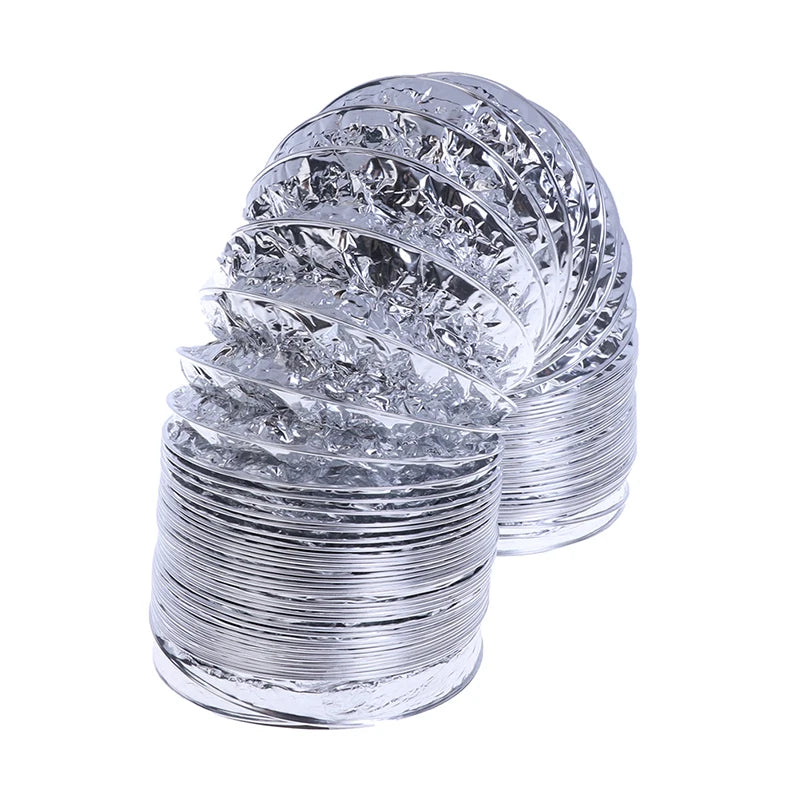 4inch Ventilator Pipe Aluminum Tube Air Ventilation Hose Flexible Exhaust Duct 2M