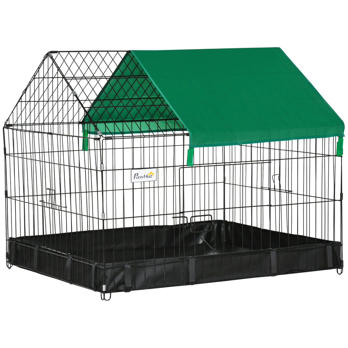 Rabbit Cage Enclosure for Small Animals Rodents Indoor Outdoor with Protective Cover Included 90x75x75 cm