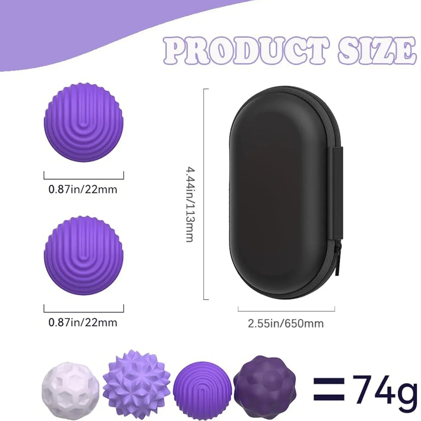 Fidget Toys Magnetic Stress Balls for Adults Silicone Stress Relief Sensory Toy Finger Toy for Office Decoration 4 Fun Textures
