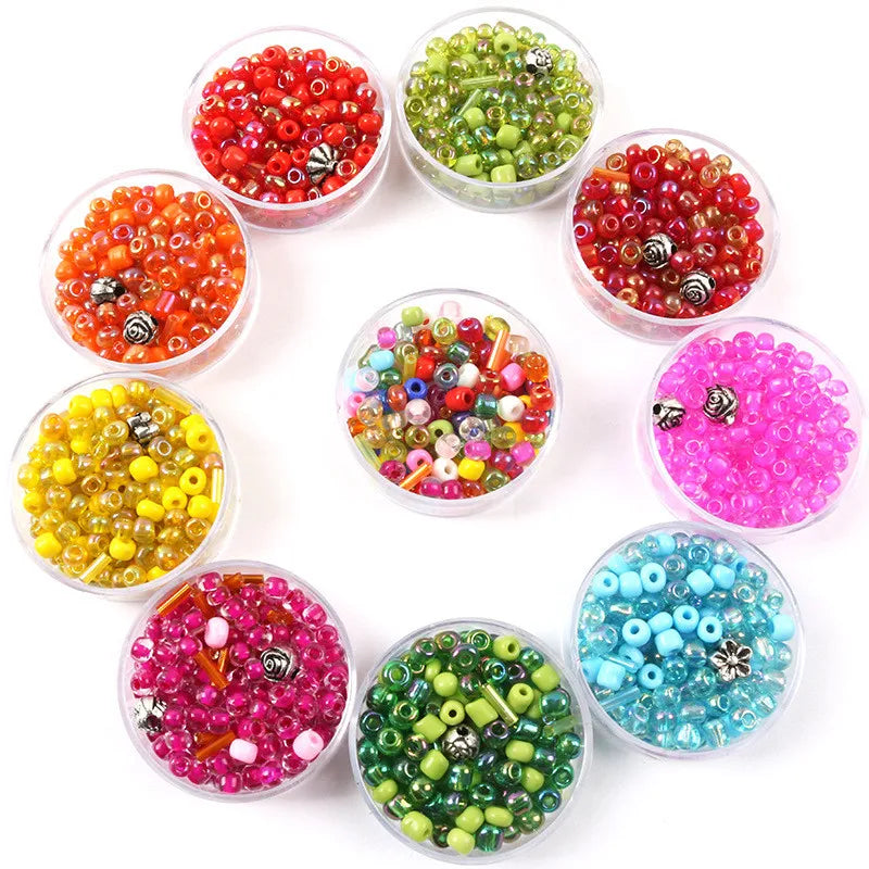 DIY Bracelet Making Kit Toys For Girls Handmade Jewellery Colorful Beaded Braided Wearing Beads Art Craft Children Learning Gift