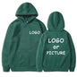 Custom logo printed men's women's casual hoodies, long sleeve hoodies autumn and winter, personalized street style sweatshirts.