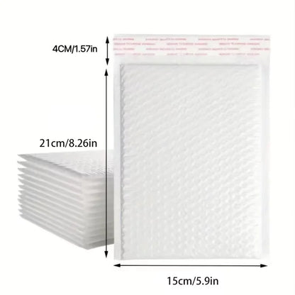 10/50pcs Composite Pearlescent Film Bubble Bag White Garment Packaging Express Bag Thickened Envelope Foam Waterproof Bubble Bag