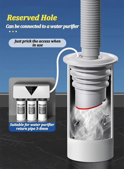Silicone Bathroom Sewer Seal Ring Kitchen Sink Sewer Pipe Seal Plug Washing Machine Anti-odor Leakage Floor Drain Seal Connector
