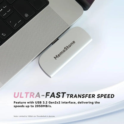 KingSpec MemoStone 512G 1TB 2TB Portable SSD USB-C 20Gb/s External USB Flash Hard Drive 2000MB/s Hard Disk for Smartphone Tablet