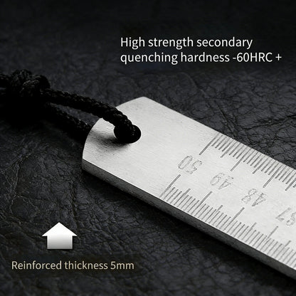 Engineered for Emergencies: 50cm Stainless Steel Ruler with Hardened Tip for Measurement | Drafting Multi‑Tool&Window-Breaking