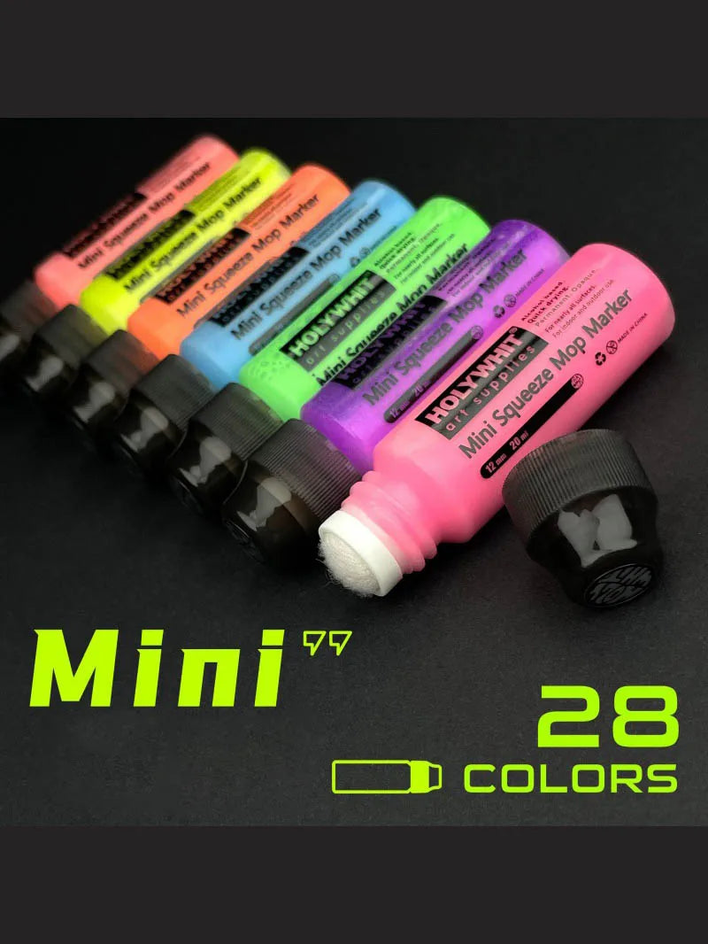 20ml Mini Graffiti Flow Pen Paint Signature Pen Round Tip Waterproof Marker With Ink Art Supplies Fluorescent Painting Writing
