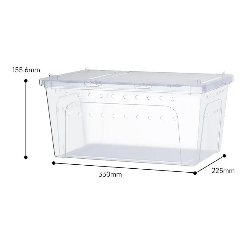 Hot Sale Clear Plastic Reptile Terrarium Ventilated Breeding Box For Lizards Snakes And Small Pets