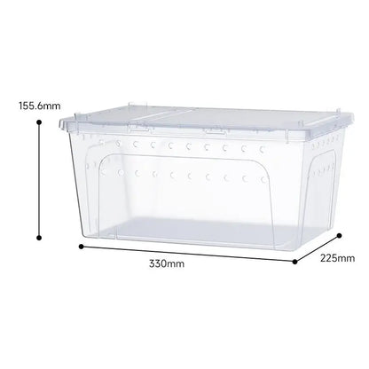 Hot Sale Clear Plastic Reptile Terrarium Ventilated Breeding Box For Lizards Snakes And Small Pets