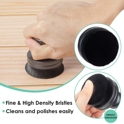 SEAMETAL Car Tire Cleaning Brush Dust Remover Portable Auto Detail Brush with Cover High Density Soft Bristle for Car Accessorie