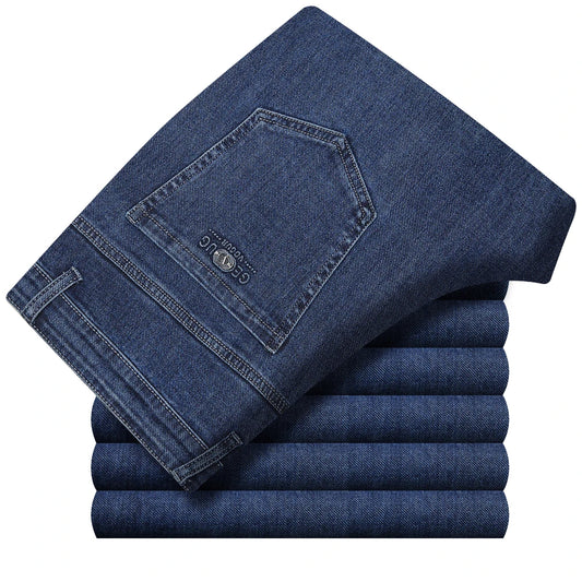 High Waist Denim Jeanse For Men Pants Plus Size 40 42 Fashion Designer Jeans Trousers For Men Street Wear Straight Loose Autumn